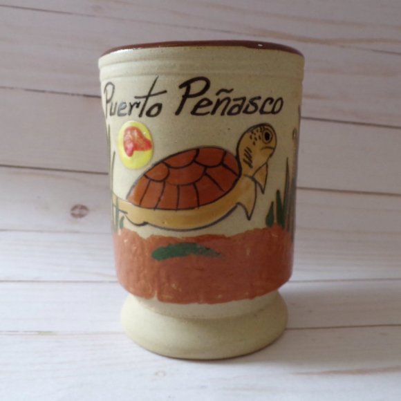 Puerto Penasco Souvenir Stoneware Mug Ocean Turtle 16 oz 2865 - Picture 4 of 7